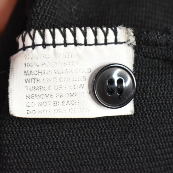 Ferruche Shirt L Mens Polo Black One Pocket Polyester Button Collared - Picture 8 of 10